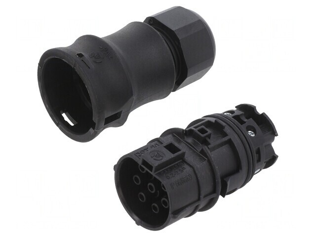 Conector Circular Mufă RST Mamă 7 PIN 16A 250V Argintat