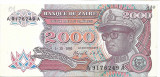 Bancnota 2000 zaires 1991 - Zair