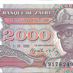 Bancnota 2000 zaires 1991 - Zair