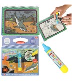 Carte de colorat pentru copii, marker magic cu apa, model lumea subacvatica