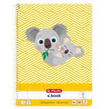 Caiet dictando cu spirala, A4, Herlitz, Cute Animals, Koala, 80 file