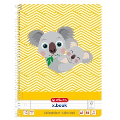 Caiet dictando cu spirala, A4, Herlitz, Cute Animals, Koala, 80 file