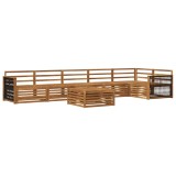 vidaXL Set de canapele de exterior 7 pcs natural Lemn Solid de Acacia 3383442
