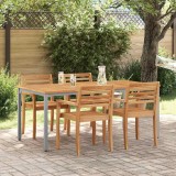 Cumpara ieftin Mese de exterior Natural și gri 180 x 90 x 75 cm