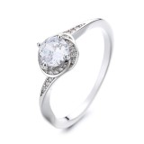 Cumpara ieftin Inel argint 925, JW1329, model elegant cu piatra, placat cu rodiu