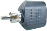 Adaptor RCA tata la 2 x jack mama 3,5 mm mono - 126705