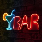 Cumpara ieftin Decoratiune luminoasa LED de perete Bar Multicolor 50x23x3 cm