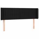 Cumpara ieftin Tablie de pat cu aripioare negru 147x16x78/88 cm textil