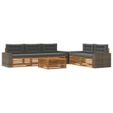 vidaXL Set de canapele de exterior 6 pcs Natural și Antracit 3383040