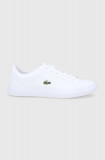 Lacoste Pantofi Lerond culoarea alb, cu toc plat