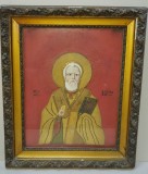 SFANTUL IERARH NICOLAE , BRODERIE CU FIR DE AUR , PERIOADA INTERBELICA