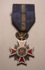 Ordinul Coroana Romaniei Cavaler Militar pe timp de Pace Model 2 , Mai Rar foto