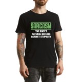 Tricou Barbati, cu ironie naturala, negru, marime M