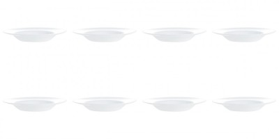 Set Farfurii 8 piese, Farfurii Adanci pentru Paste, Albe, Opal, diametru 28.5 cm foto