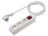 Prelungitor Alimentare AS SCHWABE 3G1,5mm&sup2; 2m 3 Prize 16A PVC Alb 11391