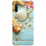 Husa silicon pentru Xiaomi Mi 9, Blue Wood Seashells Sea Star