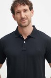 Lindbergh tricou polo barbati, culoarea negru, neted, 30-404016