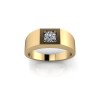 Inel de dama din aur galben 14K, piatra zirconiu - 59