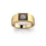 Inel de dama din aur galben 14K, piatra zirconiu - 45