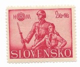 Slovacia - Ajutor pentru Societatea de Tineret Hlinka, 1942 - 2+1 Ks, neobliterat
