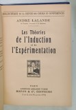 LES THEORIES DE L ' INDUCTION ET DE L ' EXPERIMENTATION par ANDRE LALANDE , 1929