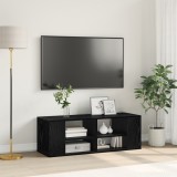 vidaXL Cabinet TV cu raft Stejar negru 102 x 35 x 35 cm Lemn compozit