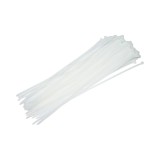 Fasete plastic albe 4.7x350 mm pentru prindere capace roti auto, 100 buc