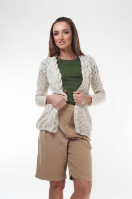 Cardigan dama tricotat Ivory foto