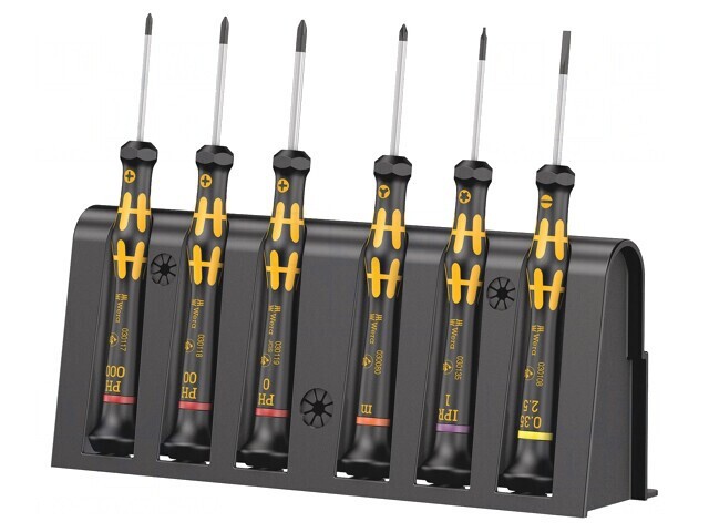 Set Şurubelniţe Precizie Microstix&reg; Phillips Plată ESD