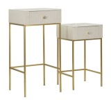 Mauro Ferretti Set De 2 Masute Inalte Cm &Oslash; 45X90-40X68 | Aosom Romania