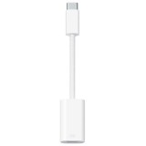 Adaptor incarcator, Apple, USB-C la Lightning, Alb
