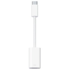 Adaptor incarcator, Apple, USB-C la Lightning, Alb