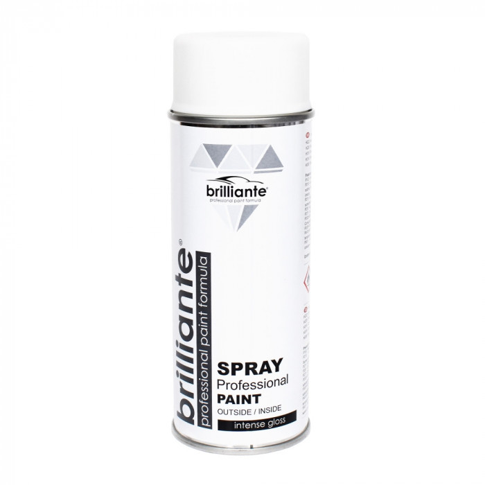 Spray Vopsea Brilliante, Alb Clasic Mat, 400ml