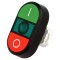 Comutator dublu 22mm roșu/verde IP66