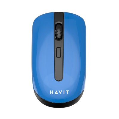 Mouse wireless pentru laptop 800-1600 DPI Havit MS989GT, albastru foto