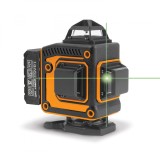 Nivela laser 3D cu 4 fascicule 2 x acumulatori, ochelari, telecomanda, consola rotativa din aluminiu - Handy