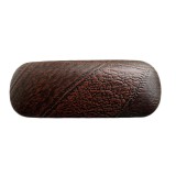 Toc ochelari piele ecologica, 16 x 6 x 4 cm, Maro Havana inchis