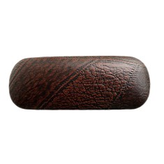 Toc ochelari piele ecologica, 16 x 6 x 4 cm, Maro Havana inchis