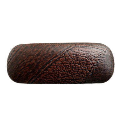 Toc ochelari piele ecologica, 16 x 6 x 4 cm, Maro Havana inchis foto