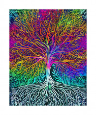 Sticker decorativ, Copac, Multicolor, 70 cm, 6422ST foto