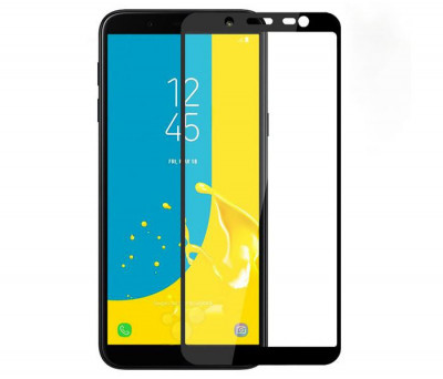 Folie Sticla Tempered Glass Samsung Galaxy J6 2018 j600 Full Glue 2D Black Fullcover foto