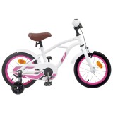 vidaXL Bicicletă pentru Copii 12 Inci pentru 2-4 ani Alb 42009678