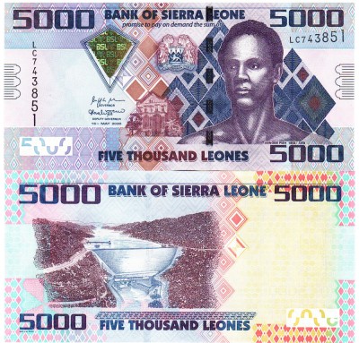 Sierra Leone 5 000 Leones 2020 P-32 UNC foto