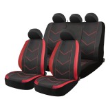 Huse scaune auto universale AMiO SC20 pentru fata si spate, set 9 piese, negru-rosu Black/RED, compatibile cu airbag, pentru autoturisme