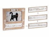 Cumpara ieftin Rama foto perete, masa lemn multicolor Pisicuta cm 19,5 x 3,5 x 18,5 H, 14 x 9 H