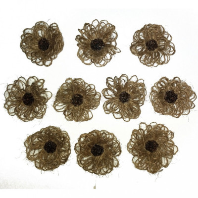 Flori din iuta, diametru 6-7 cm - model2 foto