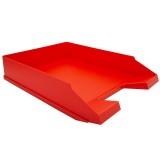 Tavita Documente Birou Nebo, Plastic Rosu, 34.5x25x6.5 cm, Suprapunere &amp; Culisare