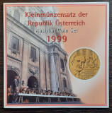 SET MONEDE PROOF IN BLISTER AUSTRIA - DE LA 10 GROSCHEN LA 20 SCHILLING 1999, Europa