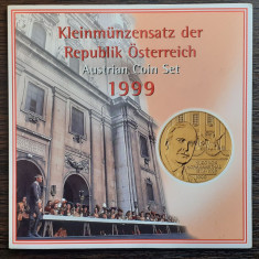 SET MONEDE PROOF IN BLISTER AUSTRIA - DE LA 10 GROSCHEN LA 20 SCHILLING 1999