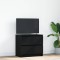 Gossi dulap tv negru 60x35x54 cm lemn prelucrat
